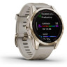 Часы GARMIN FENIX 7S SAPPHIRE SOLAR CREAM GOLD TITANIUM WITH LIGHT SAND BAND 11154