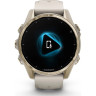 Смарт-часы GARMIN FENIX 8 – 43 мм, AMOLED Sapphire, золотистые с силиконовым ремешком цвета туманный серый/темный песчаник 010-02903-11