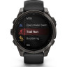 Смарт-часы Garmin Fenix 8 – 47 мм, AMOLED Sapphire, титан с DLC-покрытием Carbon Gray и силиконовым ремешком черного/серого цвета 010-02904-21
